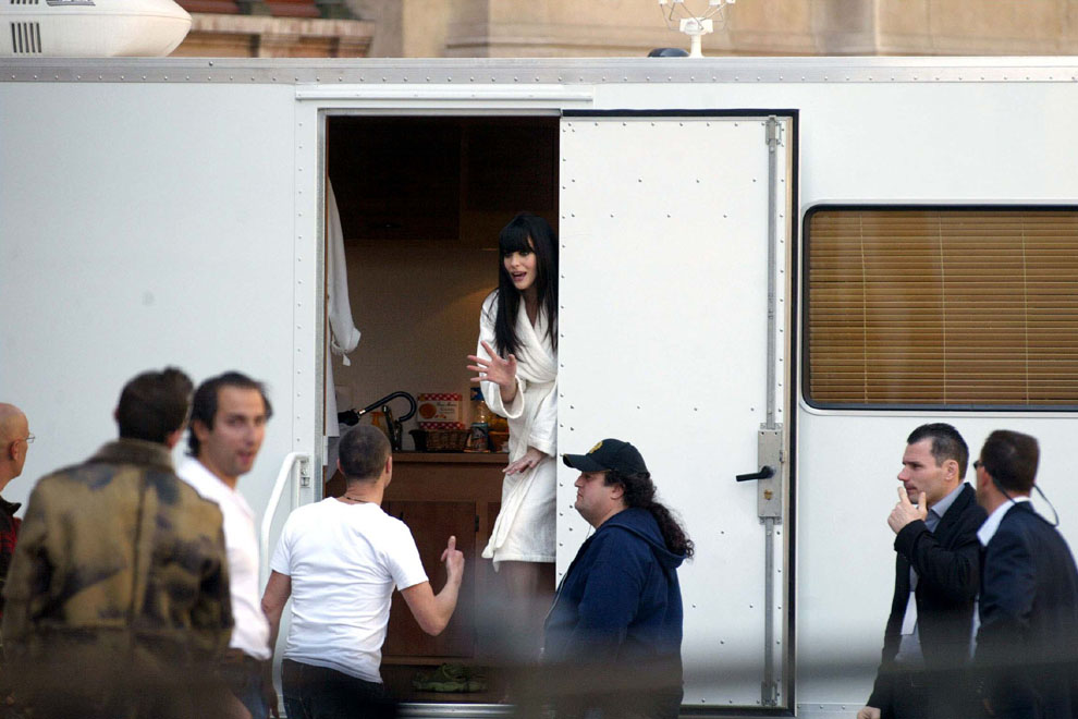 filming 'Very Irresistible Givenchy' TV commercial