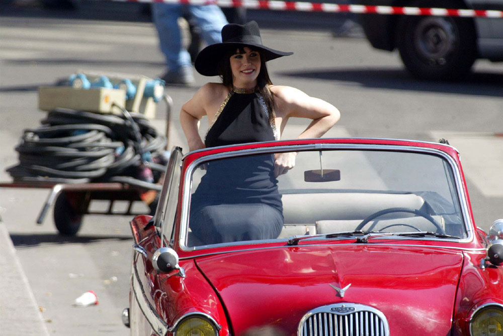 filming 'Very Irresistible Givenchy' TV commercial