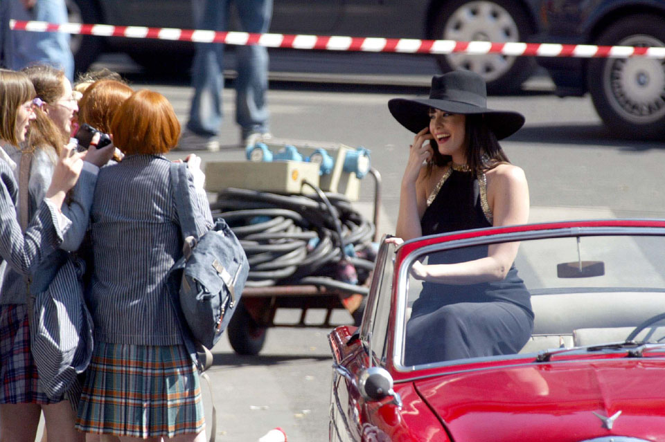 filming 'Very Irresistible Givenchy' TV commercial