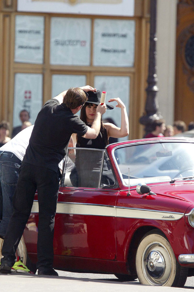 filming 'Very Irresistible Givenchy' TV commercial