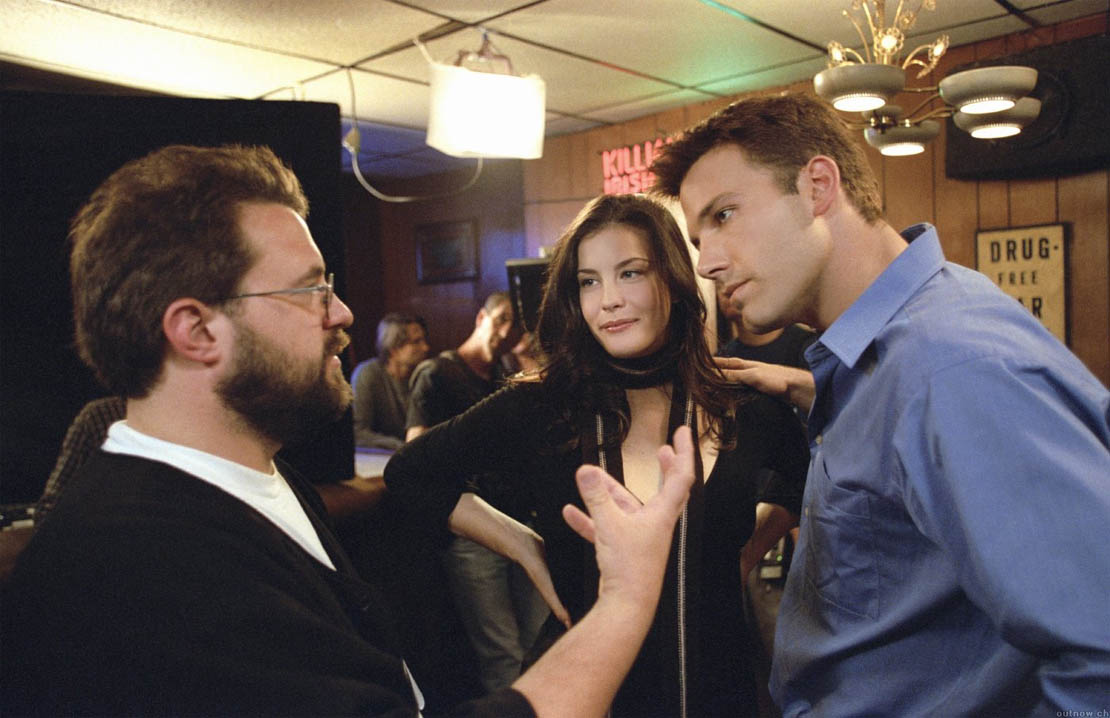 On the set - with Kevin Smith and Ben Affleck