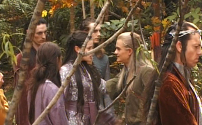 with Orlando Bloom and Hugo Weaving