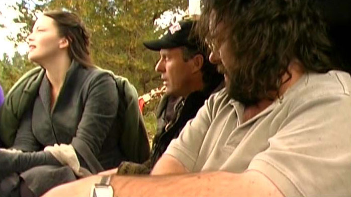 On the set - with Peter Jackson