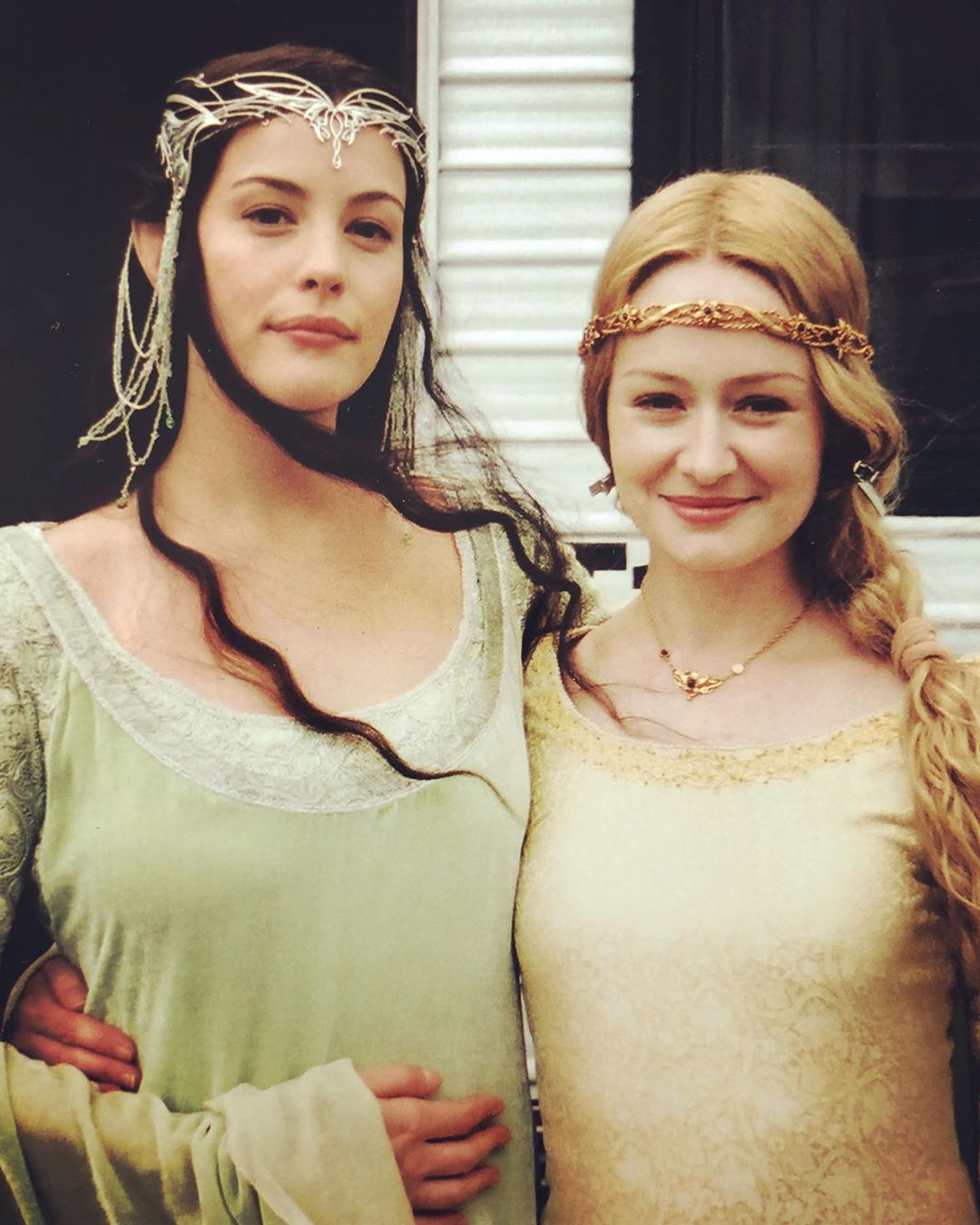 On the set with Miranda Otto, from Miranda Otto's Instagram