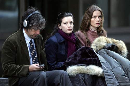 On the set with Adam Sandler and Saffron Burrows, March 4th 2006