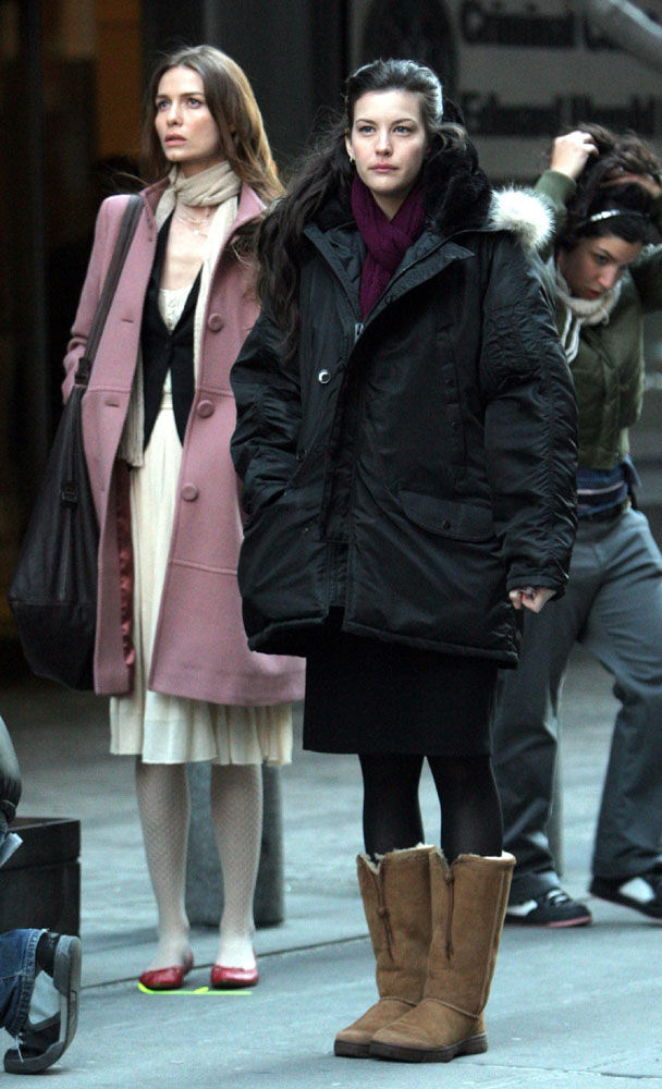 On the set with Saffron Burrows, March 4th 2006