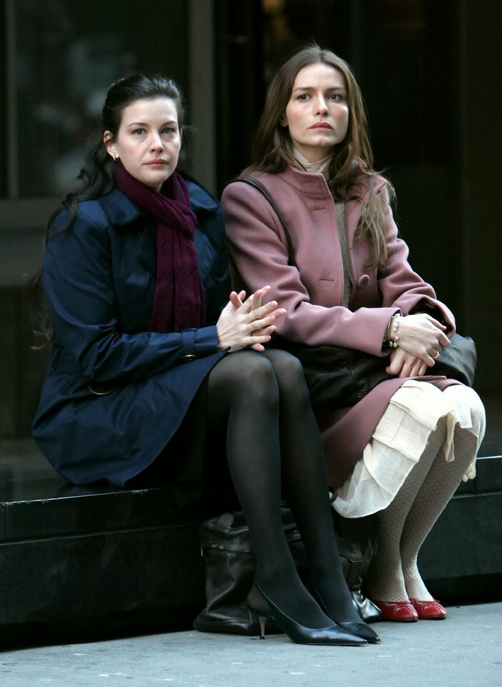 On the set with Saffron Burrows, March 4th 2006