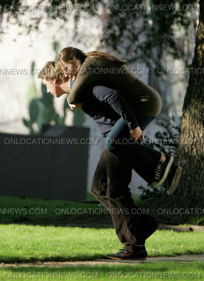 On the set with Dax Shepard, February 2nd 2007