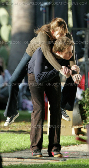 On the set with Dax Shepard, February 2nd 2007