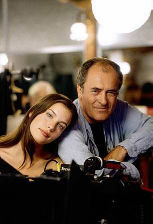 On the set - with Bernardo Bertolucci