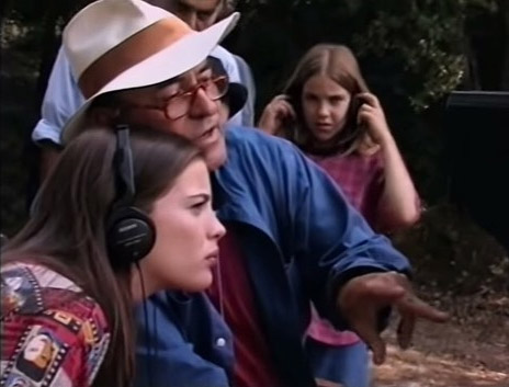 On the set - with Bernardo Bertolucci