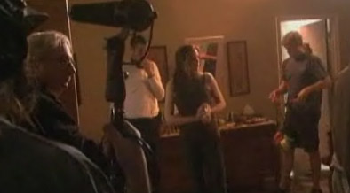 On the set - with director Bryan Bertino