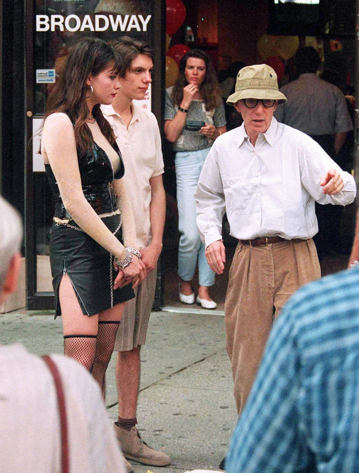 with Lukas Haas and Woody Allen - at 'Everyone Says I Love You' filming (was cut from the movie eventually), 1996