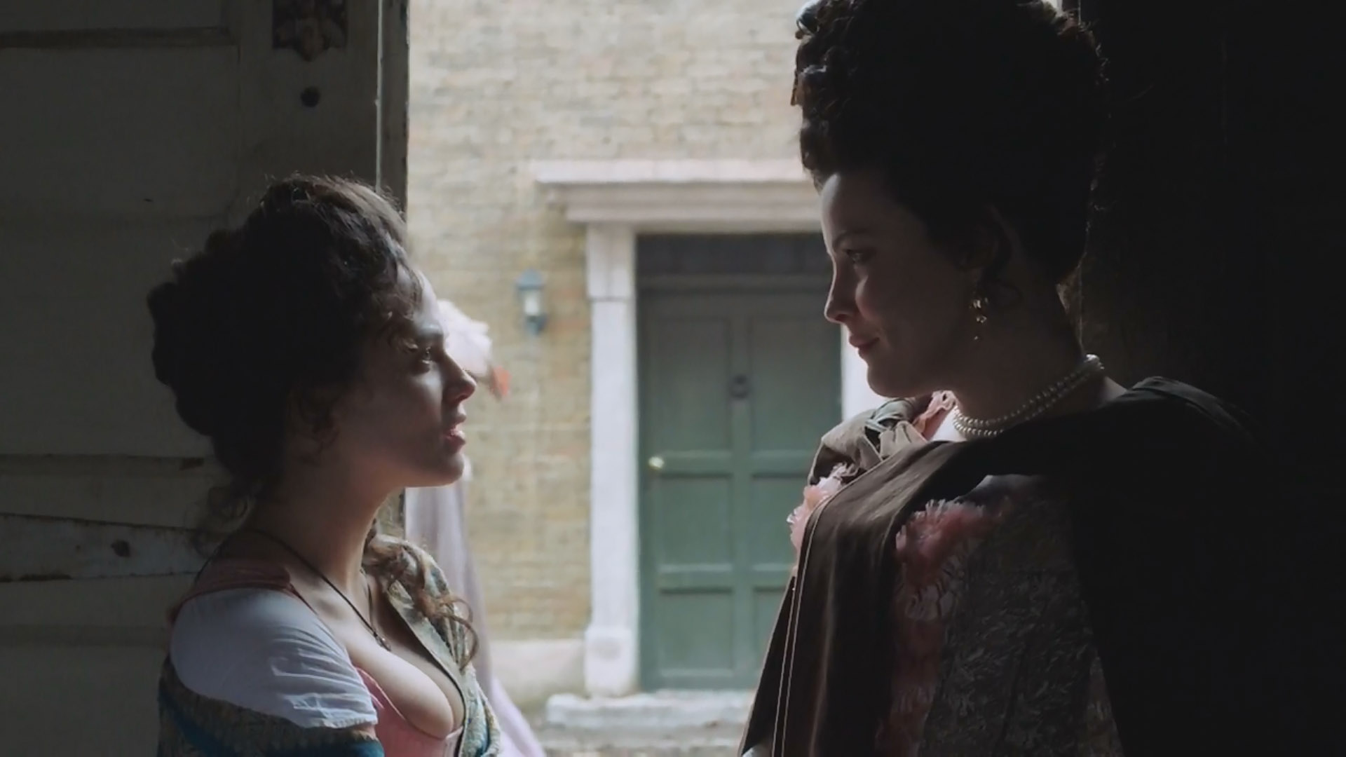 with Jessica Brown Findlay