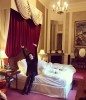 "Morning !!!! The Queen of England slept in this bed on her honey moon , Or so the story goes..."