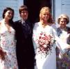 with Jim Wallenstein, mom Bebe Buell and grandmother Dorothea Johnson - Photograph by Bob Gruen