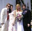 with fiance Royston Langdon, mom Bebe Buell and Jim Wallenstein - Photograph by Bob Gruen