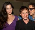 with husband Royston Langdon and Mick Rock