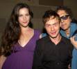 with husband Royston Langdon and Mick Rock