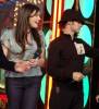with Elijah Wood, Dominic Monaghan and Billy Boyd - at MTV TRL, December 16th 2003