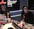Taping an interview for Virgin's Radio "The Chris Evans Breakfast Show with Sky"