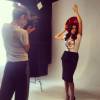 being photographed by Helena Christensen