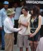 with Woody Allen and Lukas Haas - at 'Everyone Says I Love You' filming (was cut from the movie eventually), 1996