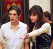 with Lukas Haas - at 'Everyone Says I Love You' filming (was cut from the movie eventually), 1996